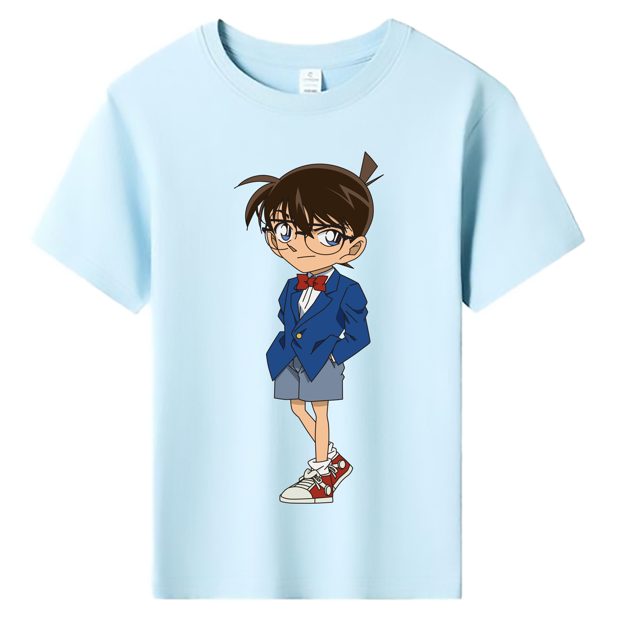 （画像用） 名探偵コナン 江戸川 コナン Detective Conan Conan Edogawa 綿100％キッズTシャツ（フロントプリント）